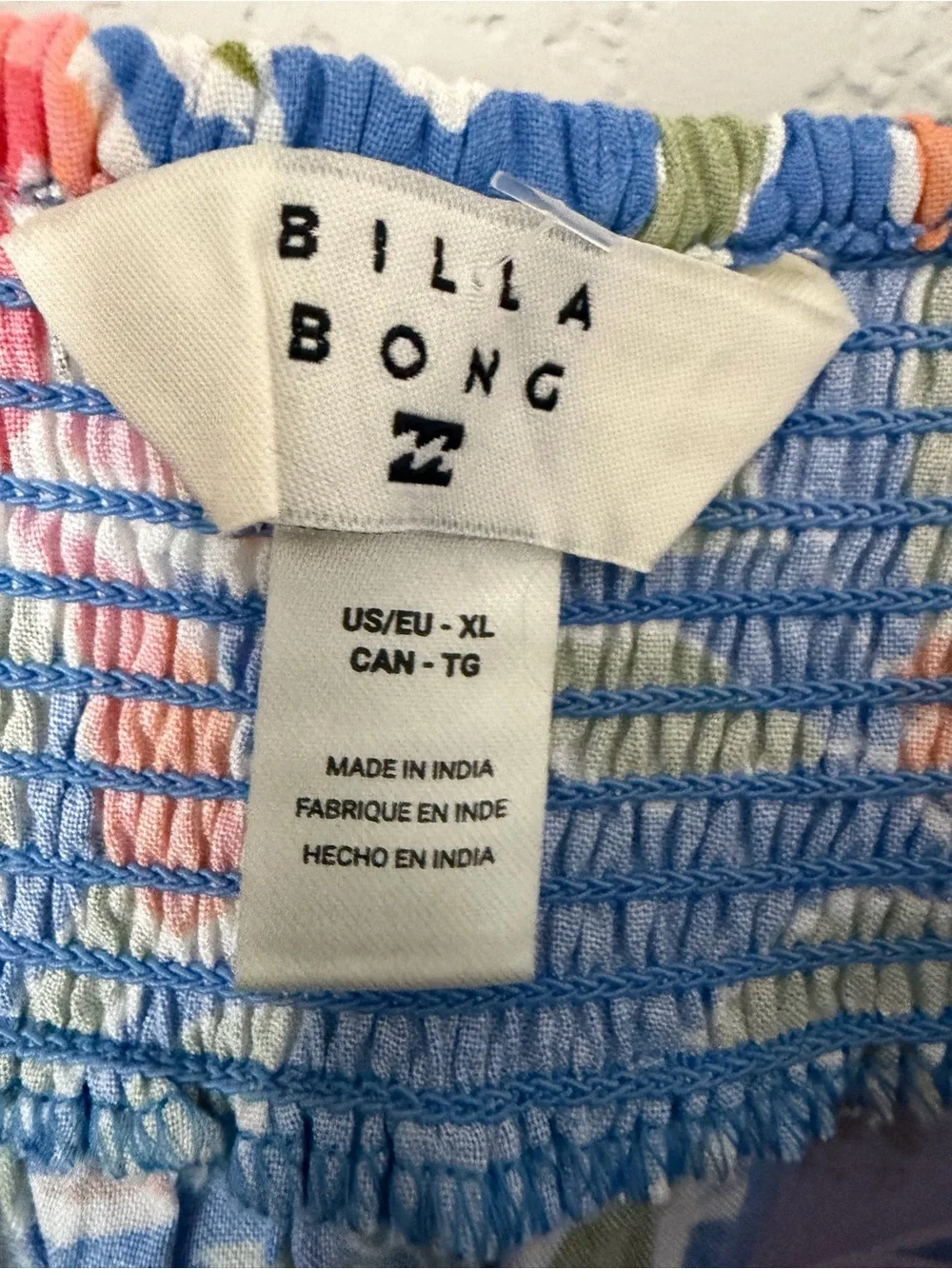 Billabong Blue Tropical Floral V-Neck Camisole - Picture 9 of 11